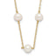14K 5.5-6.5mm White Near Round Freshwater Cultured Pearl 12-station 18 inch Necklace