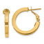 14k 3mm Square Tube Round Hoop Earrings