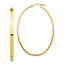 14ky 3mm Polished Large Oval Hoop Earrings
