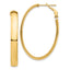 14k High Polished 5mm Omega Back Oval Hoop Earrings