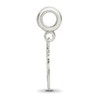 S/S FLAG WAVING 5/8 ENAMELED ON STAR BEAD BAIL