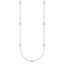 Herco Platinum Polished Bezel Set 9 Lab Grown Diamond Station Necklace