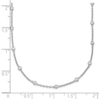 Herco Platinum Polished Bezel Set 34 Lab Grown Diamond Station 20 Inch Necklace