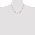 14k 2.0mm Tri-color Gold Pav‚ Valentino Chain