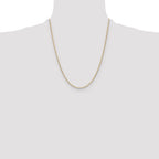 14k 2.0mm Tri-color Gold Pav‚ Valentino Chain