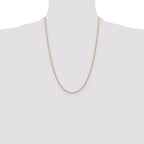 14k 2.0mm Tri-color Gold Pav‚ Valentino Chain