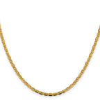 14K 26 inch 2.75mm Tri-color Pav‚ Valentino with Lobster Clasp Chain