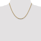 14K 18 inch 2.75mm Tri-color Pav‚ Valentino with Lobster Clasp Chain