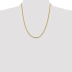 14K 22 inch 2.75mm Tri-color Pav‚ Valentino with Lobster Clasp Chain