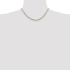 14K Tri-Color Gold Valentino Chain Necklace 3.2mm