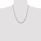 14k 3.2mm Tri-color Gold Pav� Valentino Chain