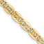 14K Tri-Color Gold Solid Valentino Chain Necklace 3.8mm