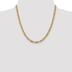 14K 20 inch 4.65mm Tri-color Pav‚ Valentino with Lobster Clasp Chain