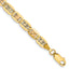 14K 8 inch 4.65mm Tri-color Pav‚ Valentino with Lobster Clasp Bracelet
