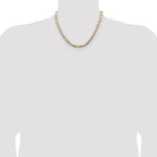 14k 6.1mm Tri-color Gold Pav‚ Valentino Chain