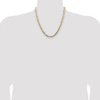 14k 6.1mm Tri-color Gold Pav‚ Valentino Chain