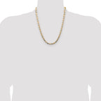 14k 6.1mm Tri-color Gold Pav‚ Valentino Chain
