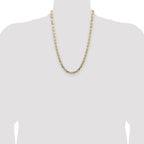 14k 6.1mm Tri-color Gold Pav‚ Valentino Chain