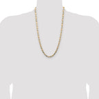 14k 6.1mm Tri-color Gold Pav‚ Valentino Chain