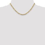 14K Yellow Gold Figaro Chain Necklace 3.9mm