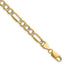 14k 6.5mm Semi-solid with Rhodium Pavâ Figaro Chain - Sophia Jewelers