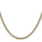 14K 16 inch 3.4mm Semi-Solid with Rhodium Pav� Curb with Lobster Clasp Chain