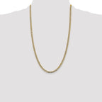 14K 26 inch 4.3mm Semi-Solid with Rhodium Pav‚ Curb with Lobster Clasp Chain