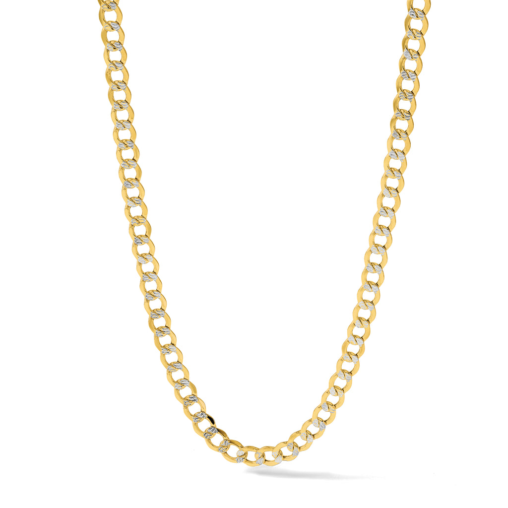 14K Yellow Gold Curb Chain Necklace 6.75mm