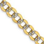 14K Yellow Gold Curb Chain Necklace 6.75mm