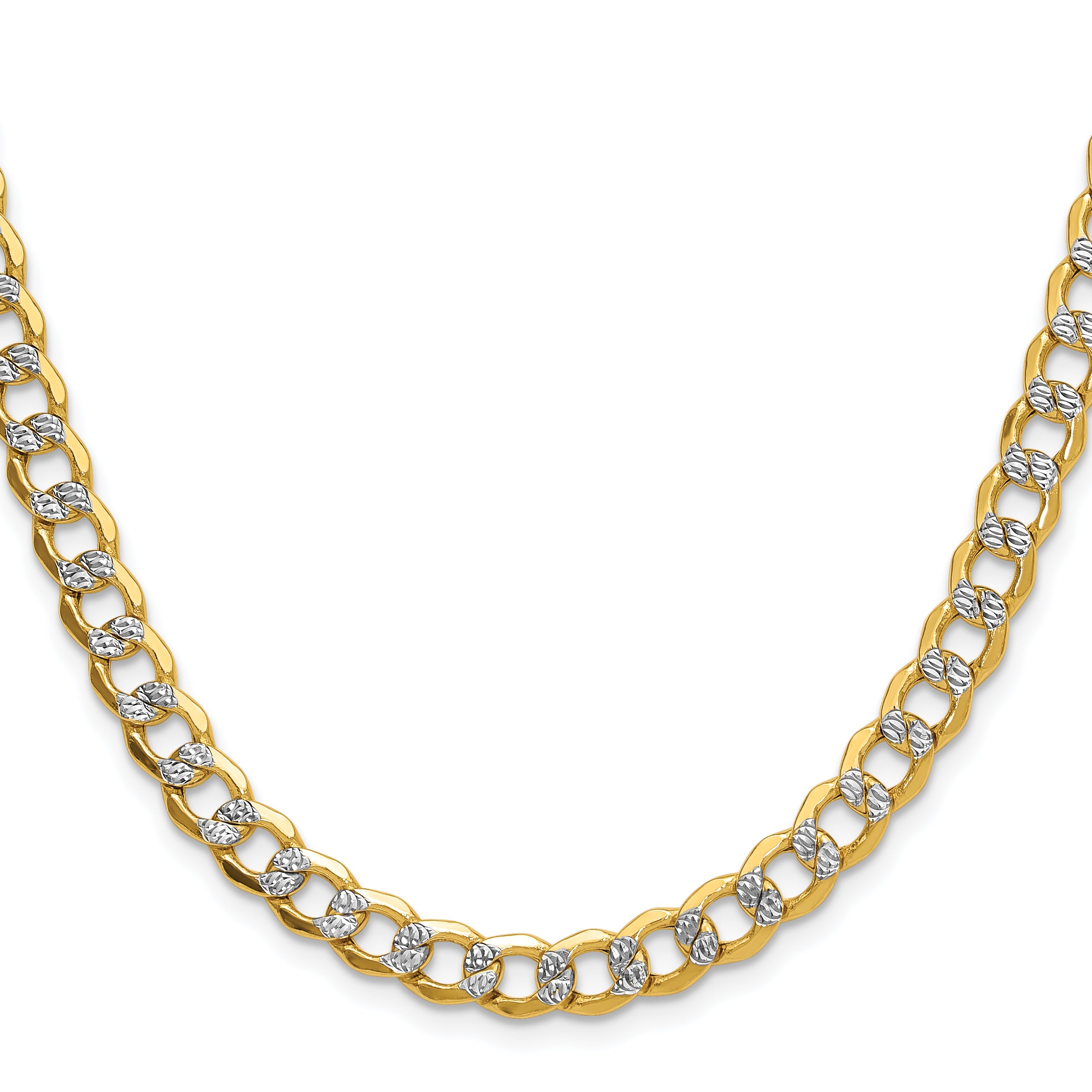14K Yellow Gold Curb Chain Necklace 7.1mm Secondary image