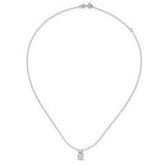 Sterling Silver Rhodium-plated Diamonore Princess 16in w/2in ext Necklace