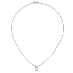 Sterling Silver Rhodium-plated Diamonore Princess 16in w/2in ext Necklace