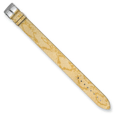 Moog Beige/Gold Python Texture Calf Leather Watch Band