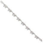 Sterling Silver Elephants Bracelet