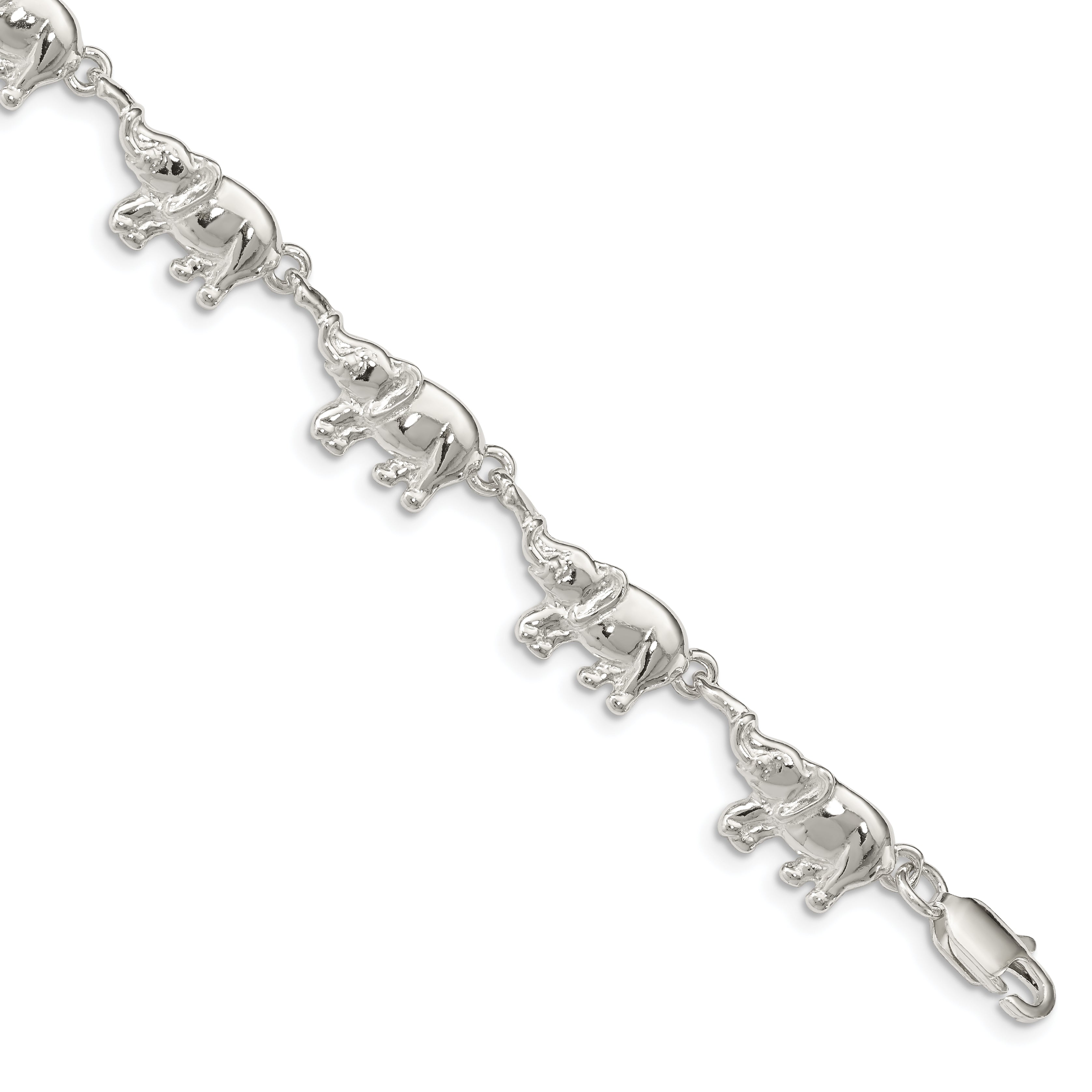 Sterling Silver Elephants Bracelet Main image