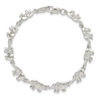 Sterling Silver Elephants Bracelet