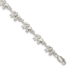 Sterling Silver Elephants Bracelet