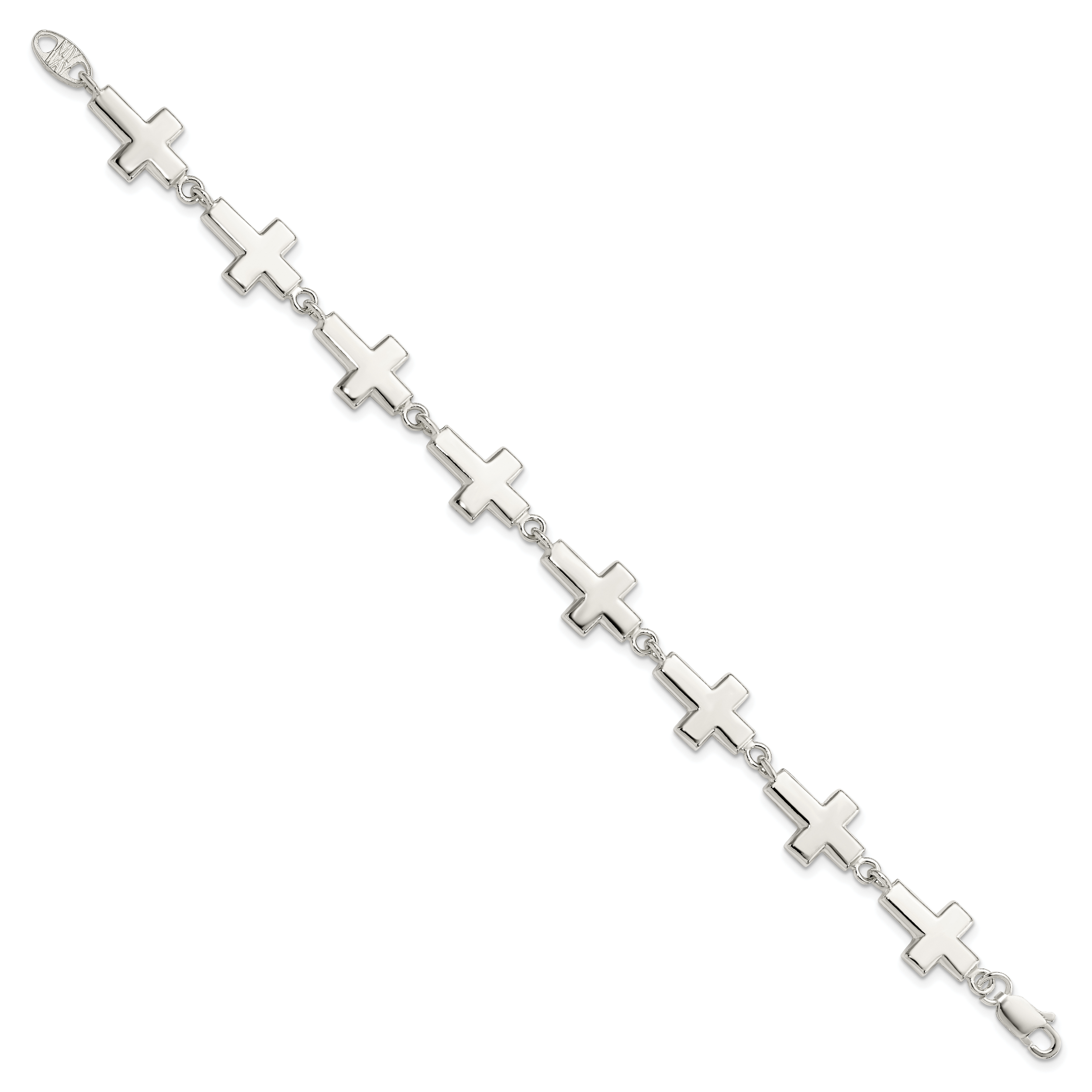 Sterling Silver Crosses Bracelet Secondary image