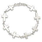 Sterling Silver Crosses Bracelet