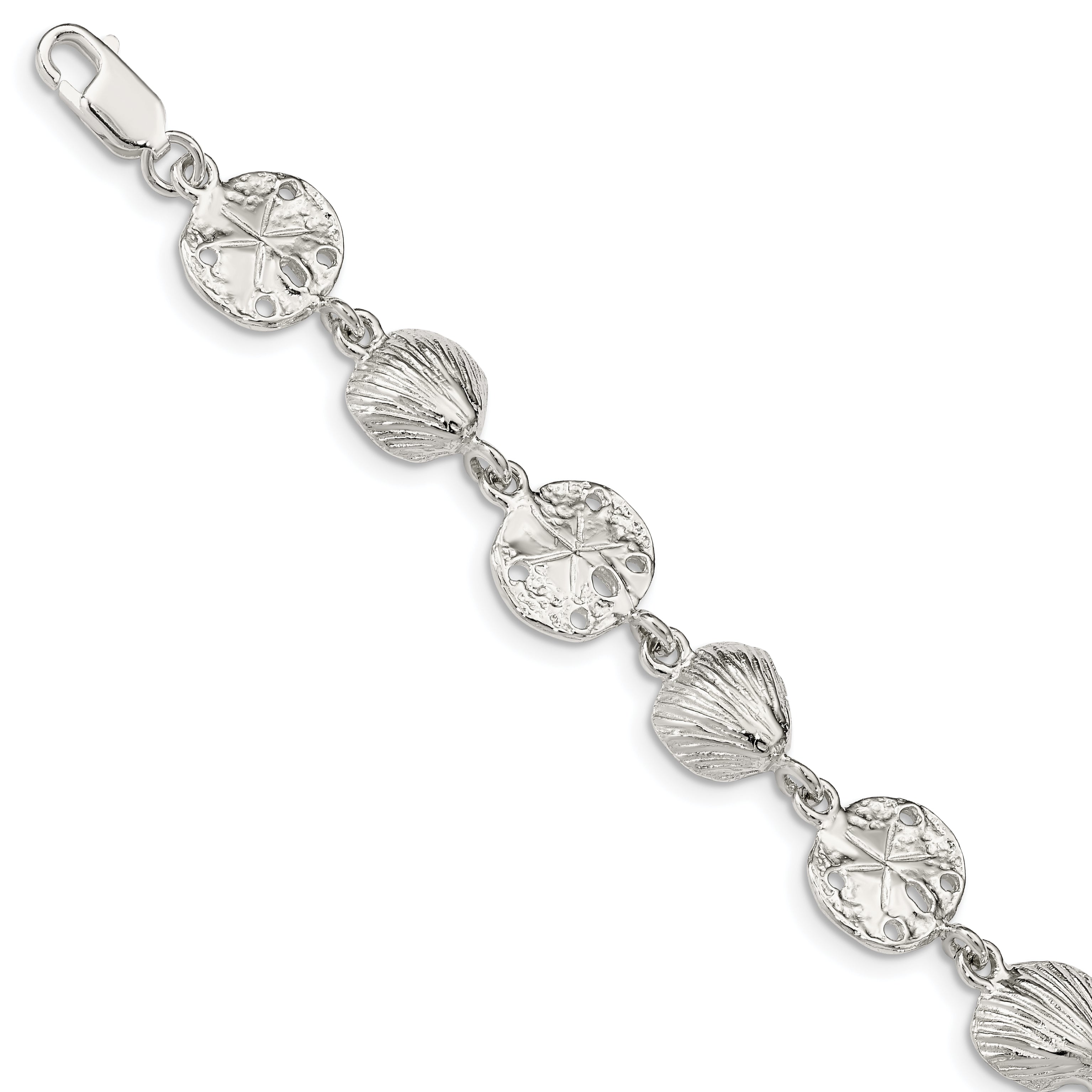 Sterling Silver Seashells and Sand Dollars Bracelet Main image