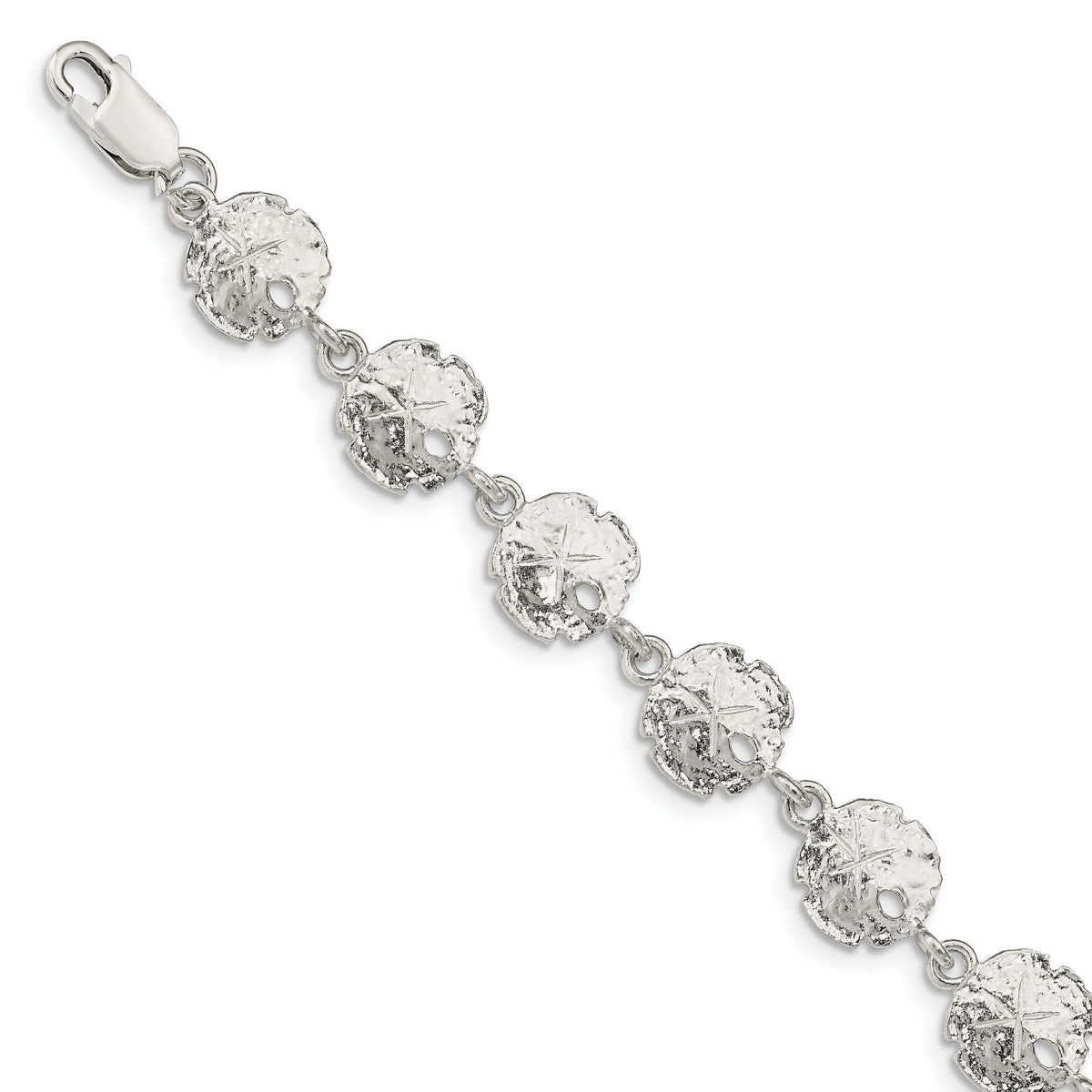 Sand Dollars Bracelet in Sterling Silver, 10mm, 7 Inch - Sophia Jewelers Main image