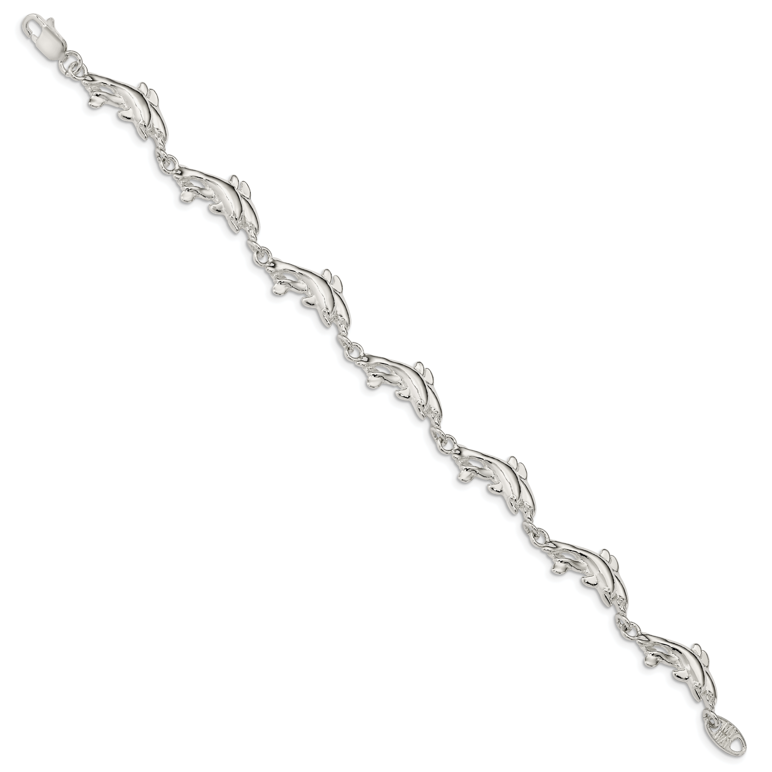Sterling Silver Dolphins Bracelet Secondary image