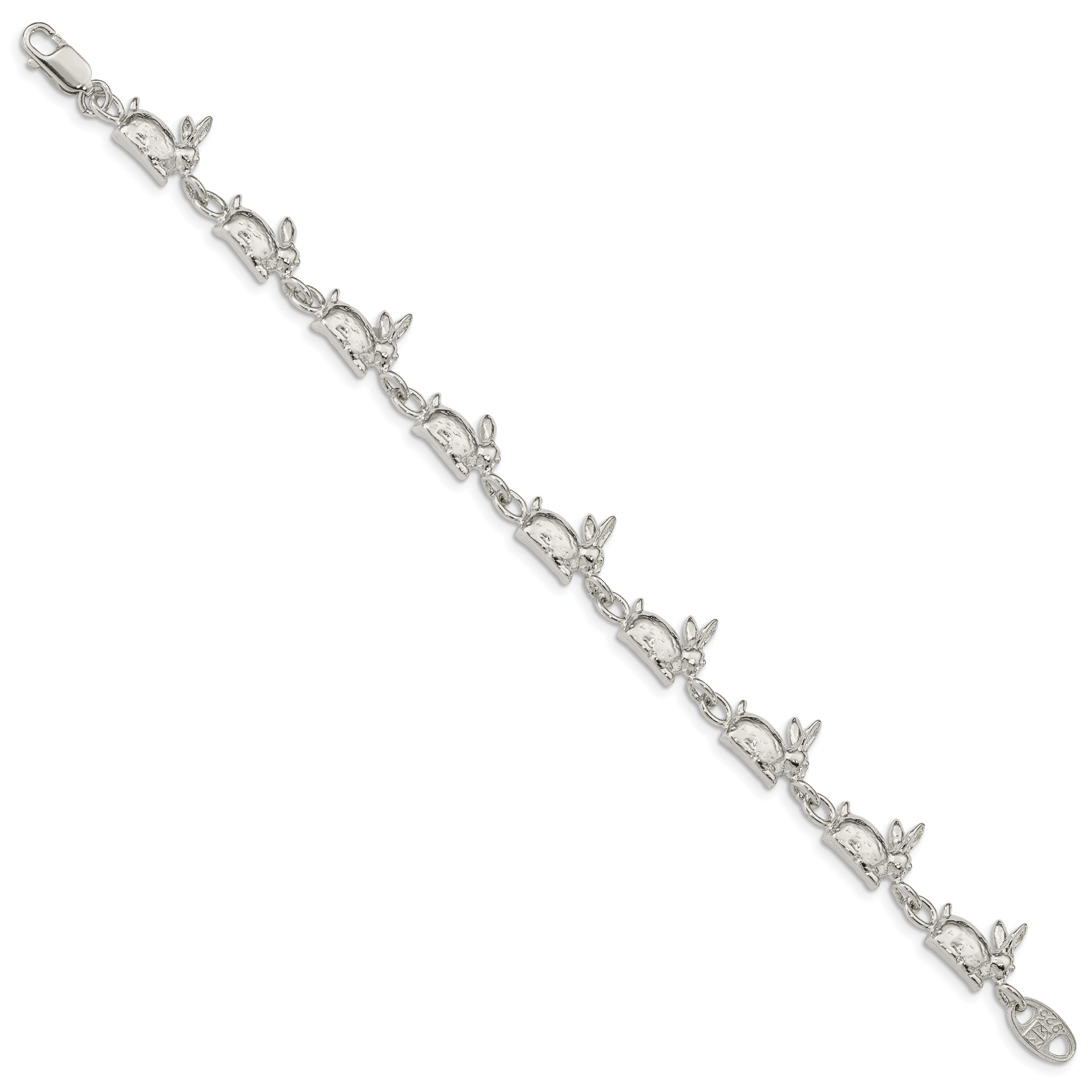 Sterling Silver Rabbits Bracelet Secondary image