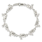 Rabbit Themed Bracelet in Sterling Silver, 9mm, 7 Inch - Sophia Jewelers
