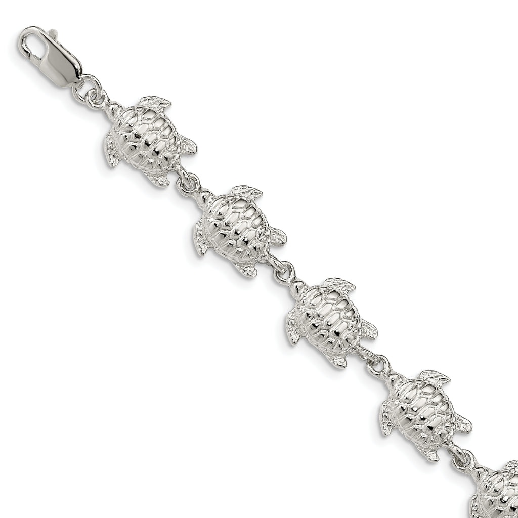 Sterling Silver Sea Turtles Bracelet