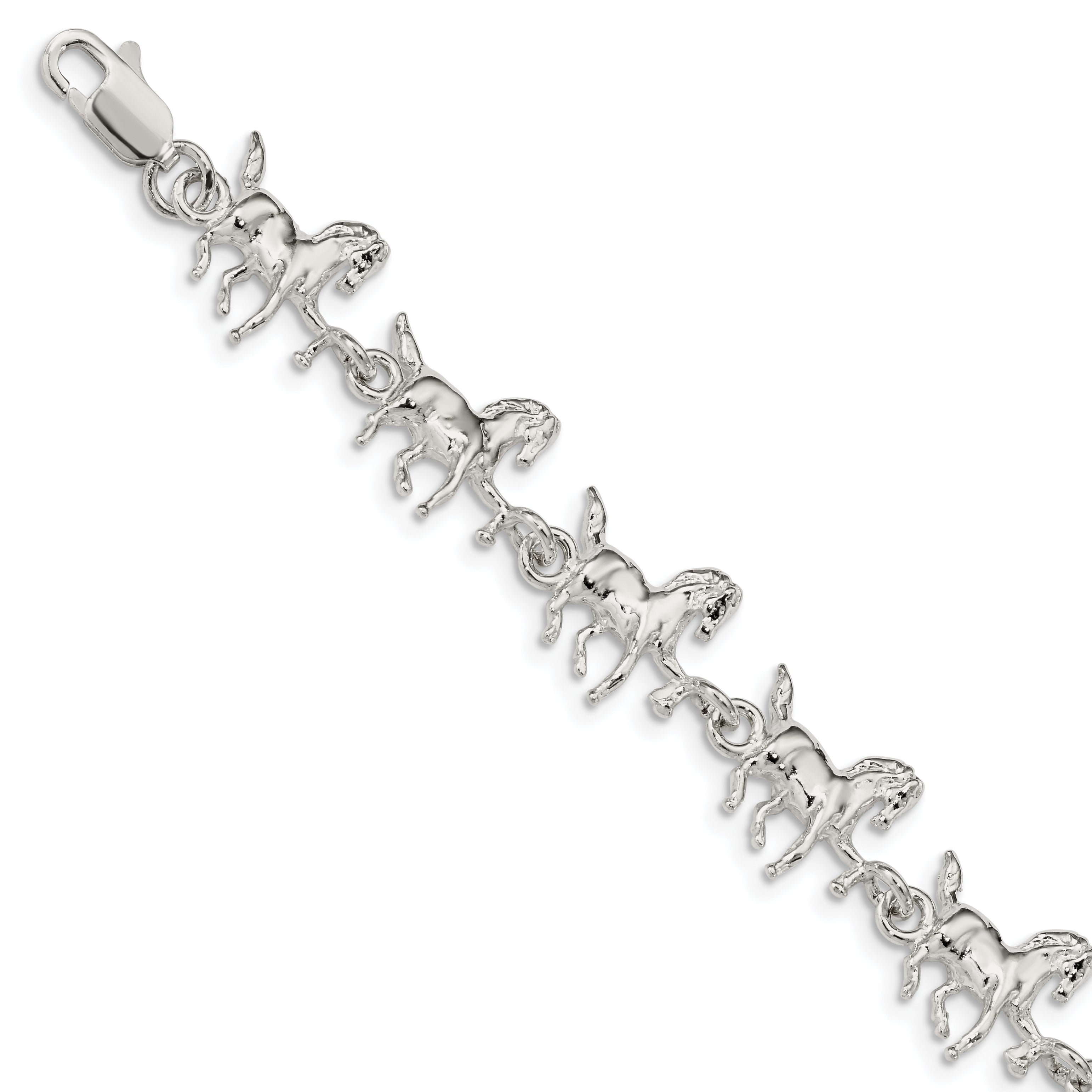 Sterling Silver Horses Bracelet Main image