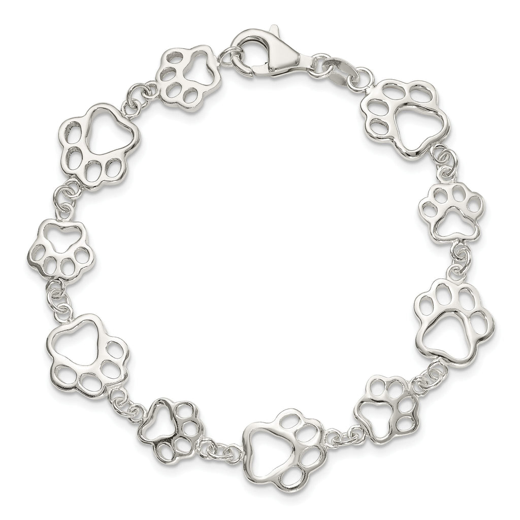 Paw Print Bracelet in Sterling Silver - Sophia Jewelers