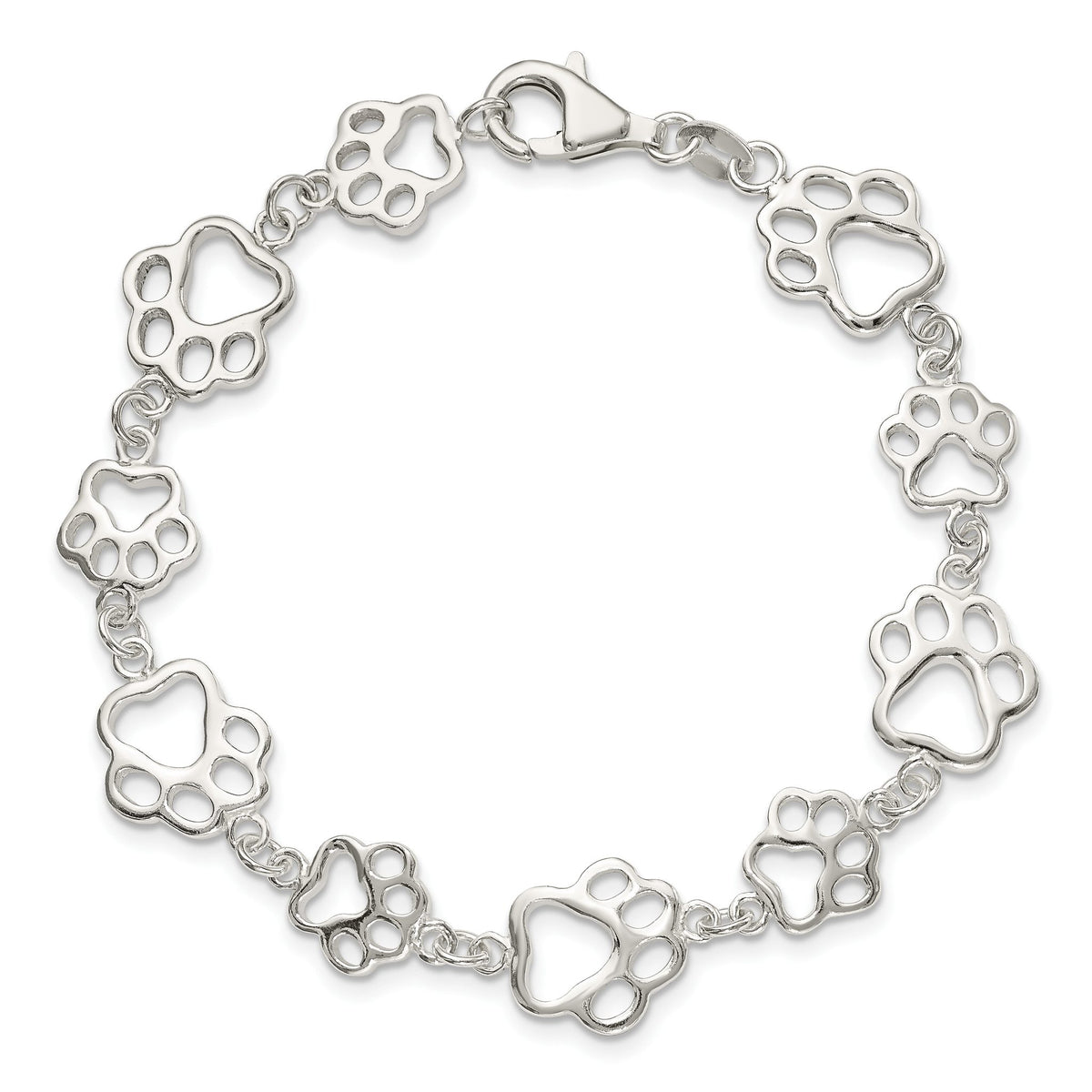 Paw Print Bracelet in Sterling Silver - Sophia Jewelers