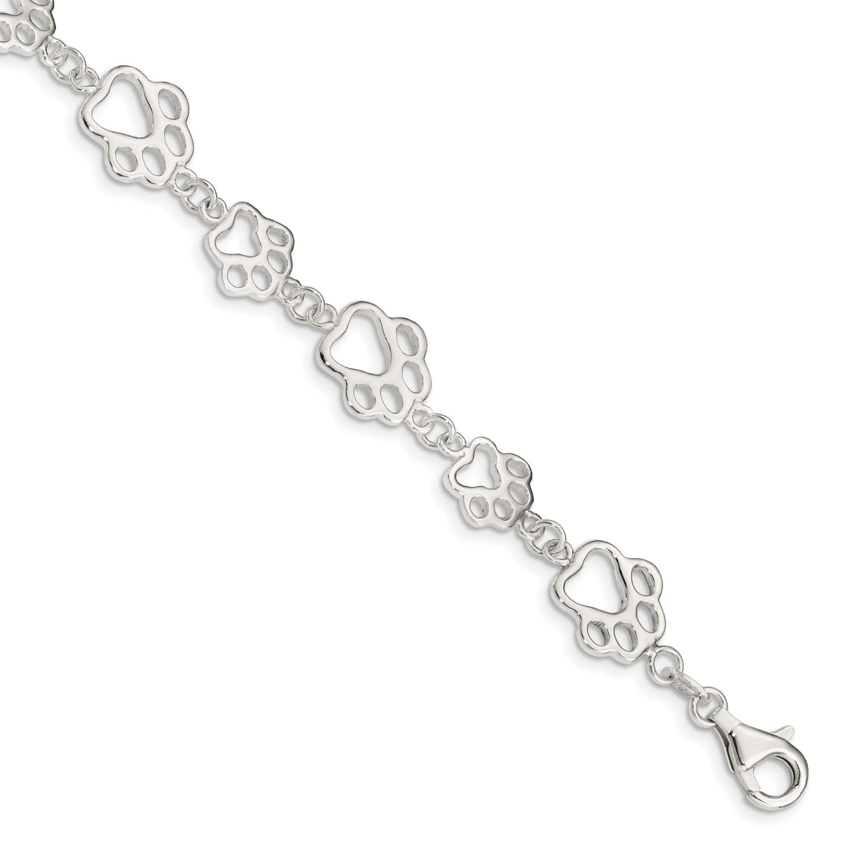 Paw Print Bracelet in Sterling Silver - Sophia Jewelers Main image