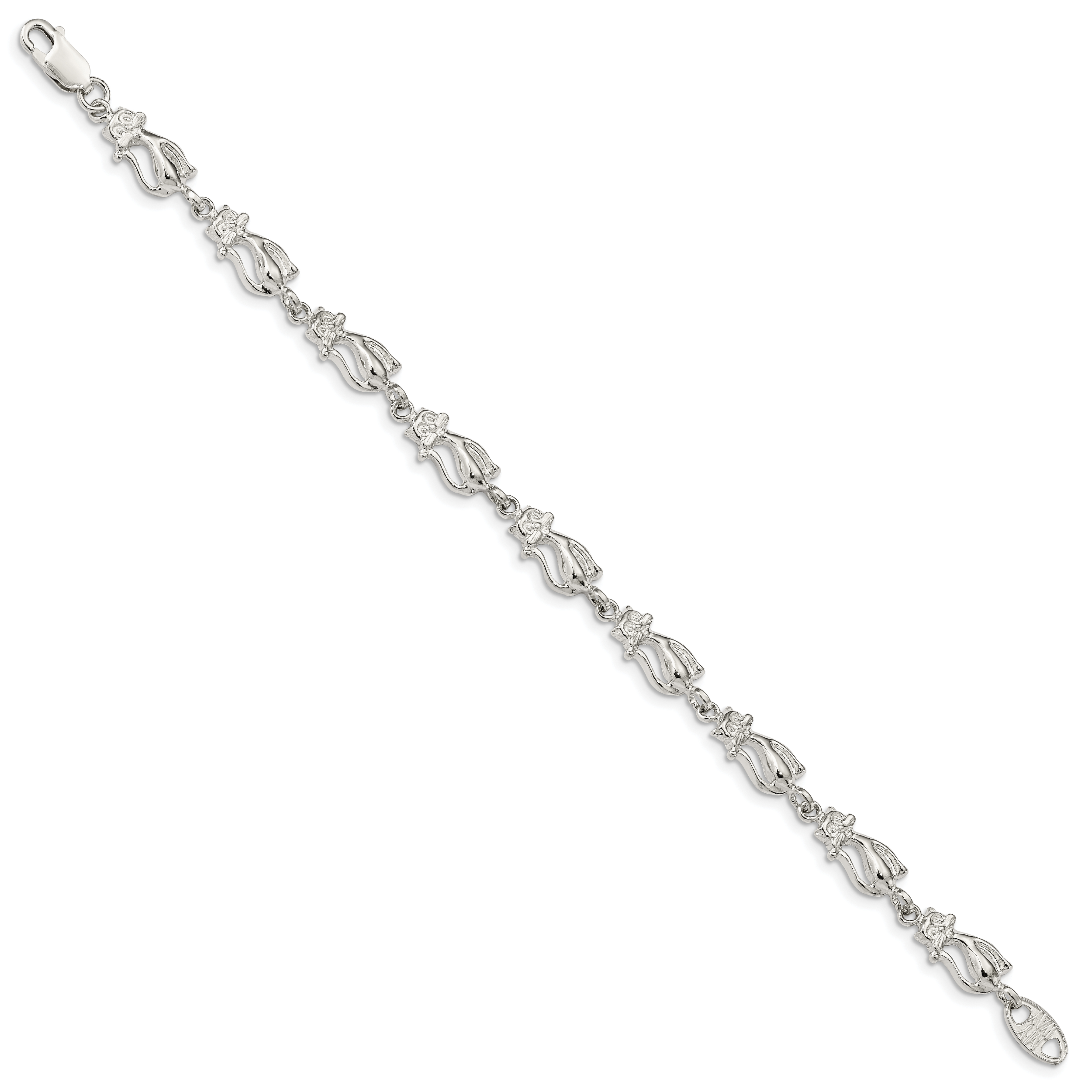 Sterling Silver Cats Bracelet Secondary image